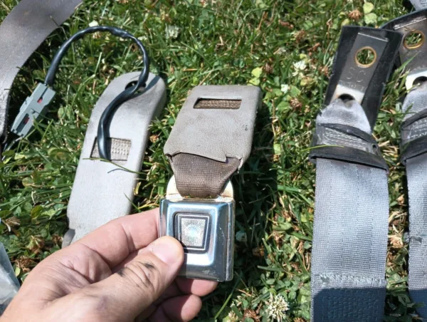 1990-1993 Ford Mustang GRAY OEM Seat belts GT LX Hatchback Front & Rear