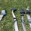 1990-1993 Ford Mustang GRAY OEM Seat belts GT LX Hatchback Front & Rear