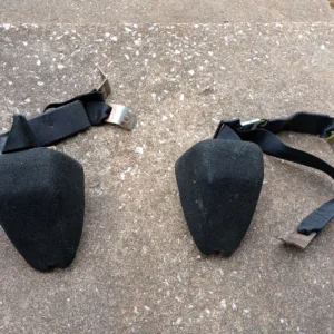 1990-1993 Ford Mustang BLACK OEM Seat belts LX Coupe Notchback Upper Rear ONLY