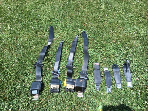 1990-1993 Ford Mustang BLACK OEM Seat belts Hatchback ONLY Front & Rear GT LX