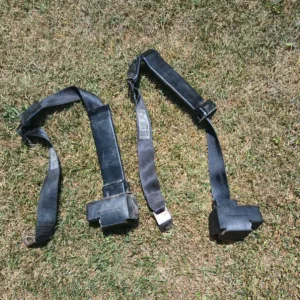 1990-1993 Ford Mustang BLACK OEM Seat belts CONVERTIBLE only Rear only GT LX