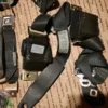 1990-1993 Ford Mustang BLACK OEM Seat belts LX Coupe Notchback Front & Rear