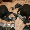 1990-1993 Ford Mustang BLACK OEM Seat belts LX Coupe Notchback Front & Rear