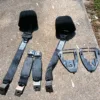 1990-1993 Ford Mustang BLACK OEM Seat belts LX Coupe Notchback Upper Rear ONLY