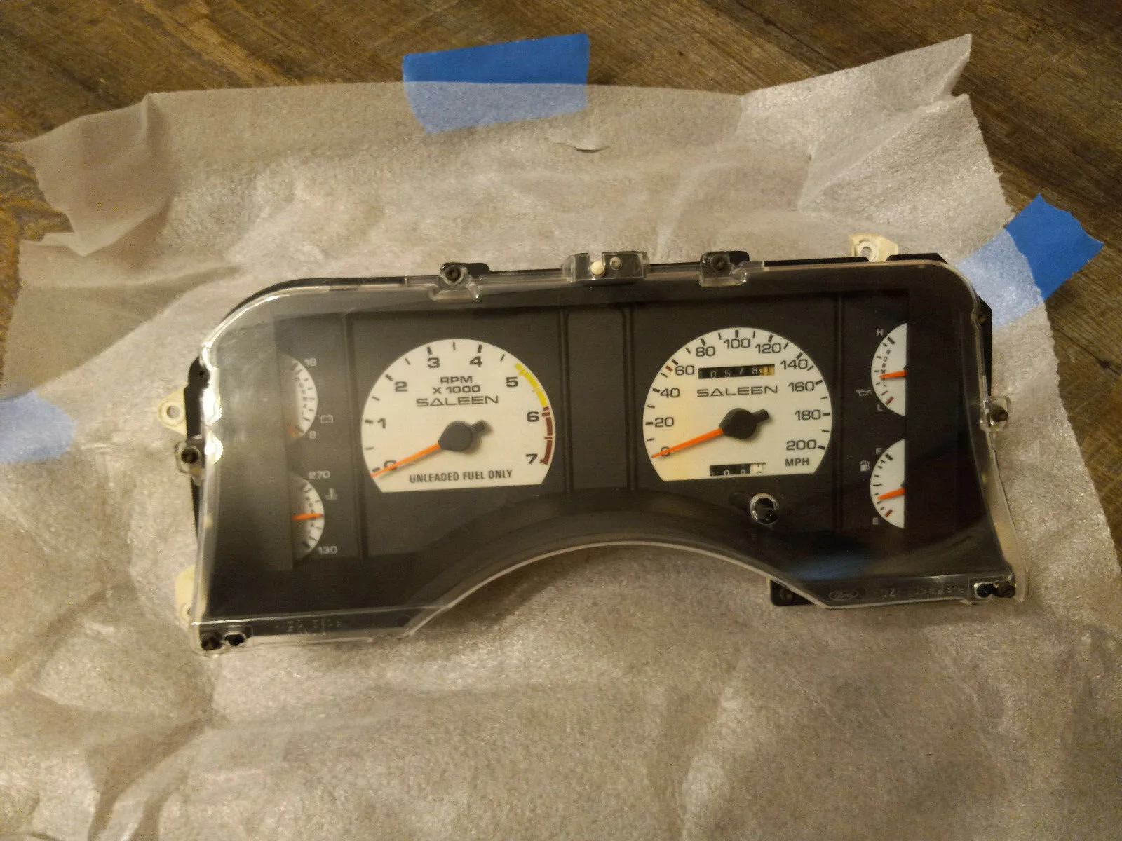 1990-93 MUSTANG LX GT 200 MPH Saleen Cobra SPEEDOMETER GAUGE INSTRUMENT CLUSTER - Image 4