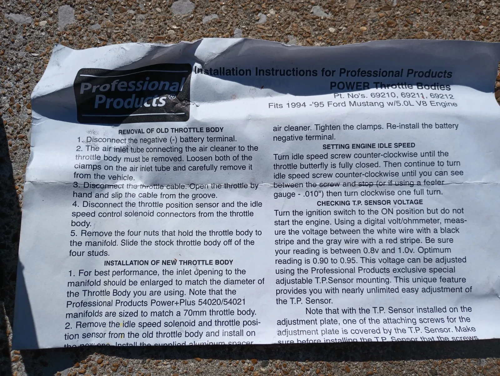 1994-1995 Ford Mustang 5.0L 75mm Throttle Body 302 GT40 COBRA EFI V8 - Image 6