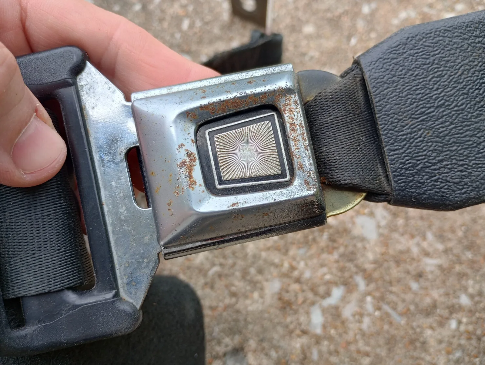 1990-1993 Ford Mustang BLACK OEM Seat belts LX Coupe Notchback Upper Rear ONLY - Image 2