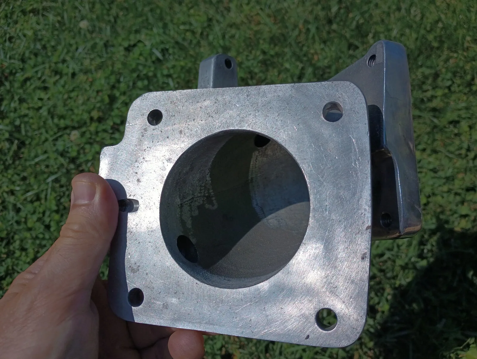 1994-1995 Ford Mustang 5.0L Polished Throttle Body Adapter Elbow SN95 GT40 302 - Image 3