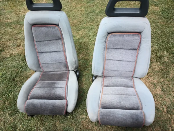 1986-1993 Ford Mustang 5.0L Front and Rear seats Gray Hatchback LX GT Cobra SVT - Image 4