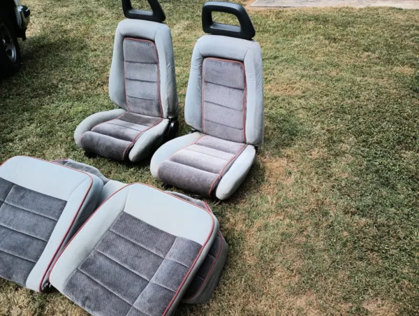 1986-1993 Ford Mustang 5.0L Front and Rear seats Gray Hatchback LX GT Cobra SVT - Image 7