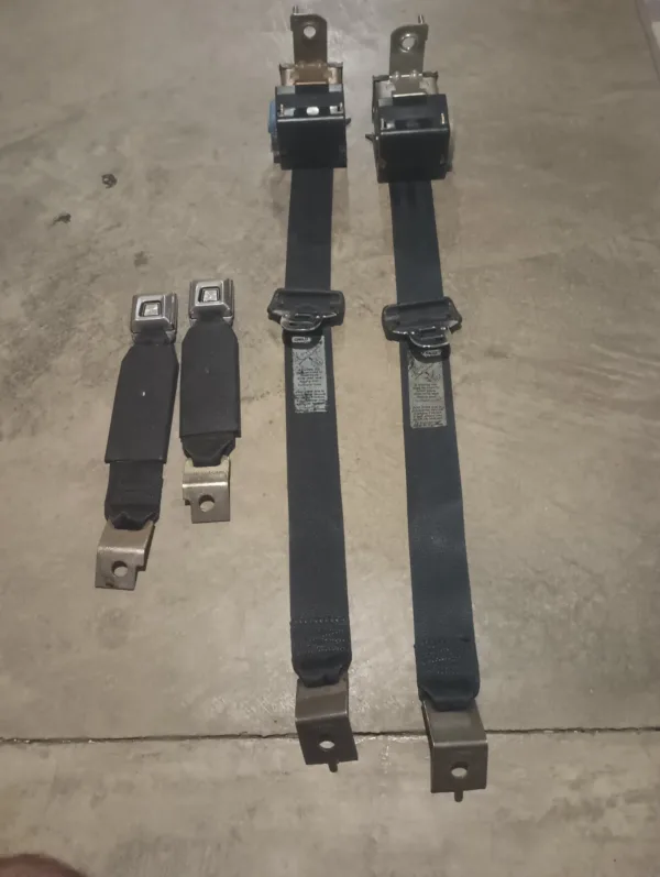1990-1993 Ford Mustang BLACK OEM Seat belts LX GT Hatchback Upper Rear ONLY