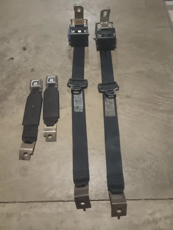 1990-1993 Ford Mustang BLACK OEM Seat belts LX GT Hatchback Upper Rear ONLY - Image 2