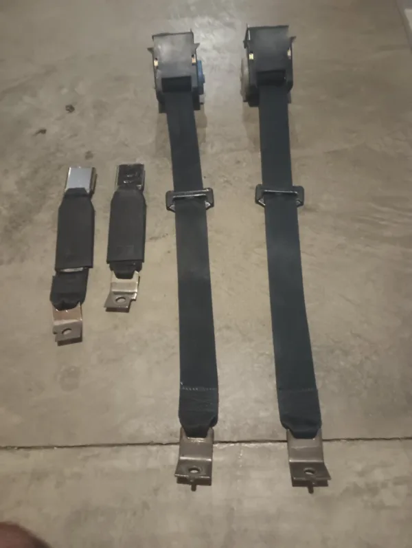 1990-1993 Ford Mustang BLACK OEM Seat belts LX GT Hatchback Upper Rear ONLY - Image 3