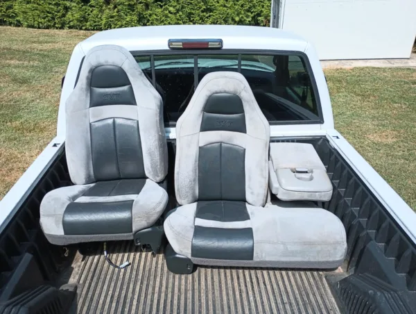 1999-2004 Ford Lightning Truck F-150 Front Seats Gray Leather Suede SVT 5.4L