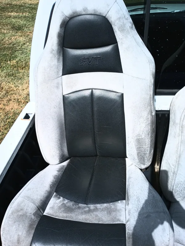 1999-2004 Ford Lightning Truck F-150 Front Seats Gray Leather Suede SVT 5.4L - Image 5