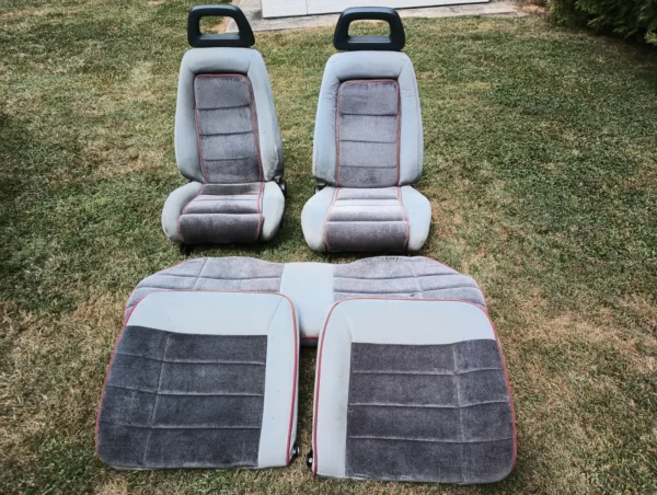 1986-1993 Ford Mustang 5.0L Front and Rear seats Gray Hatchback LX GT Cobra SVT