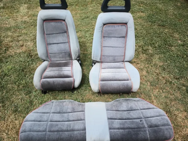 1986-1993 Ford Mustang 5.0L Front and Rear seats Gray Hatchback LX GT Cobra SVT - Image 3