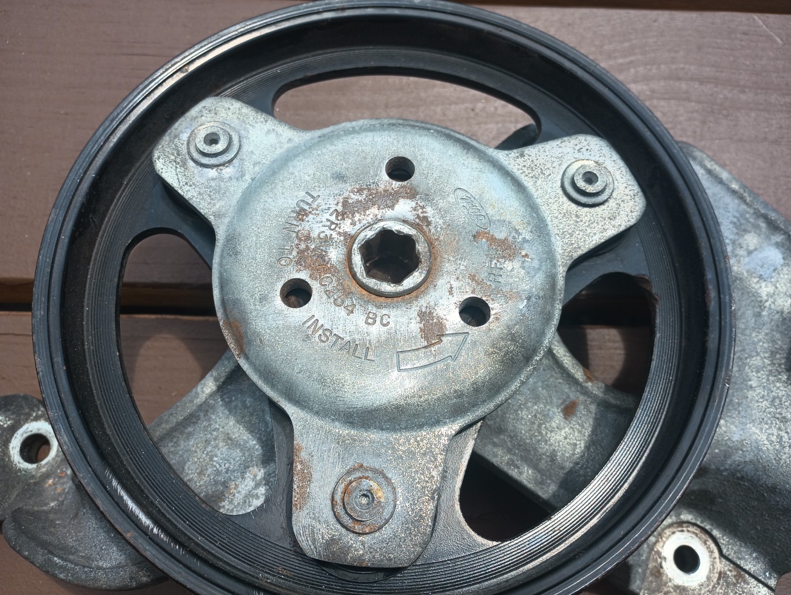2004-2003 Ford Mustang SVT Cobra Supercharger Lower Crank Pulley 03 04 4.6L 32V - Image 2